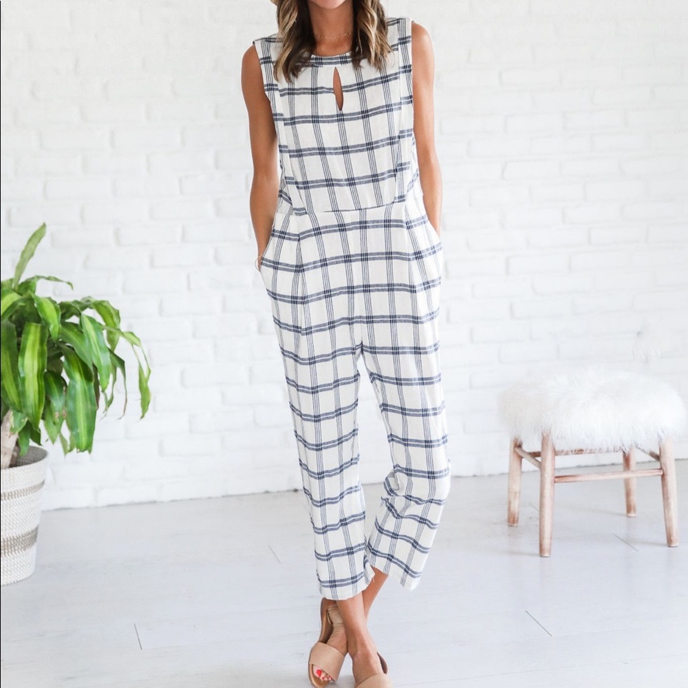 Luca and Grae Plaid About You Jumpsuit